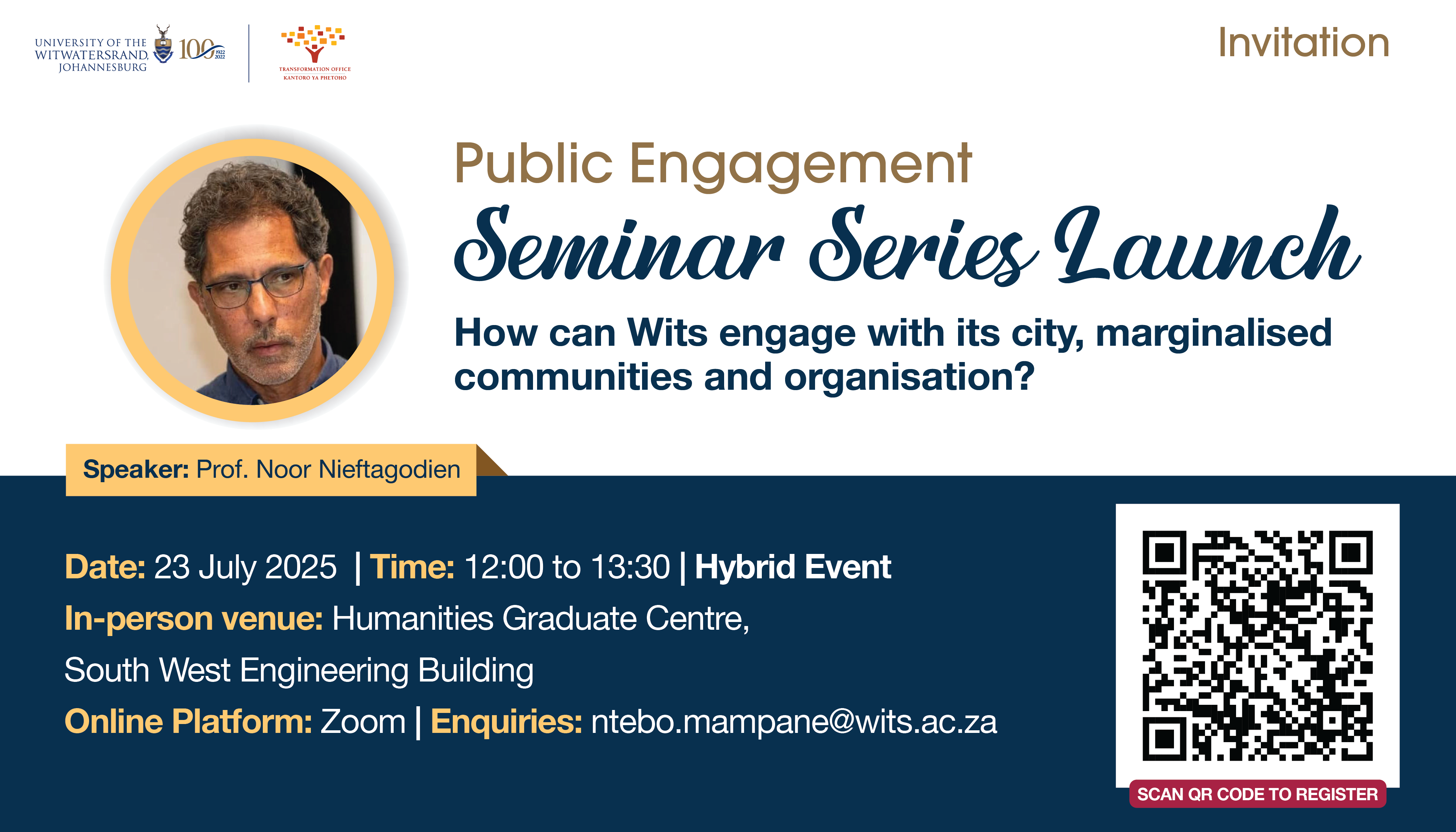 Seminar Series Launch Seminar Series Launch